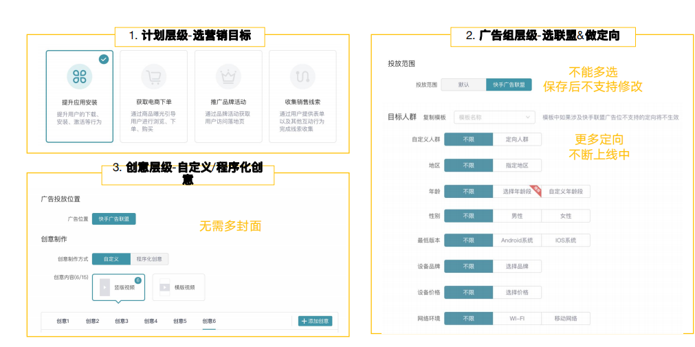 快手广告投放步骤