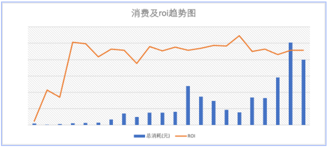 消费与roi达成情况：