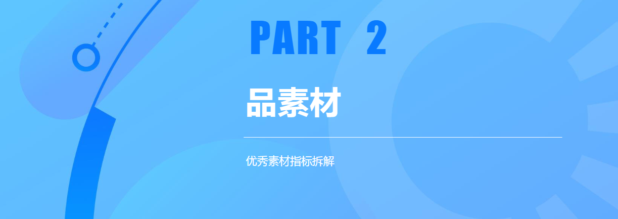 品素材：优秀素材指标拆解