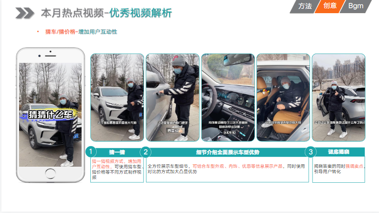 开场剧情冲突吸引用户关注，有效提升视频3秒播放率，买车价格对比，凸显优惠力度，吸引用户转化。