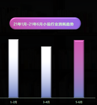 21年1月-21年6月小说行业消耗趋势