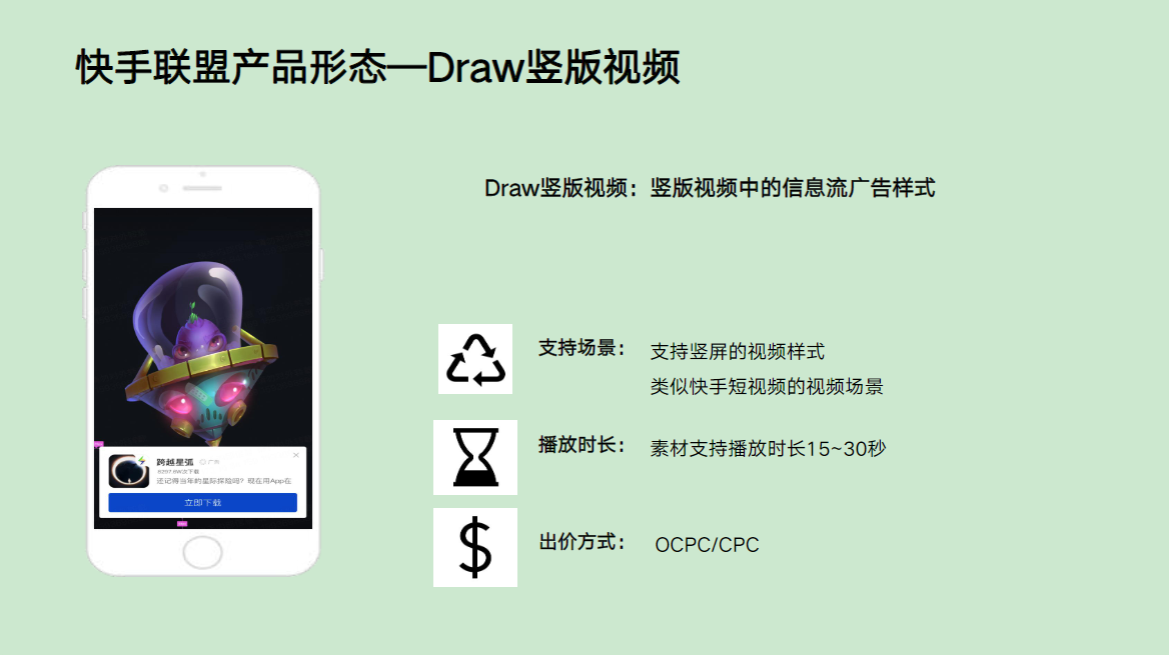 竖版视频中的信息流广告样式