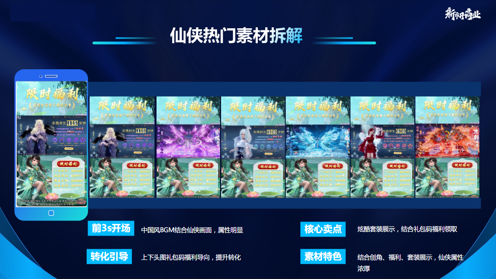 转化引导上下头图礼包码福利导向，提升转化