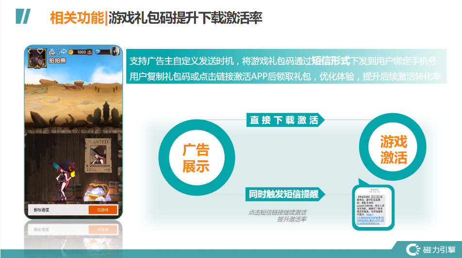 相关功能游礼包码提升下载激活率