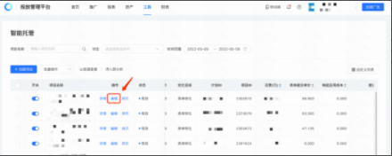 智能托管推广管理页