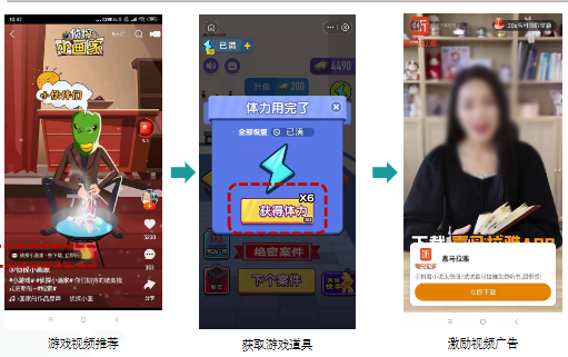 资源位入口：快手主版&极速版，视频推荐feed-左下角游戏试玩