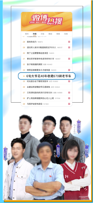 微博热搜6旬大爷花40年收藏670辆老爷车