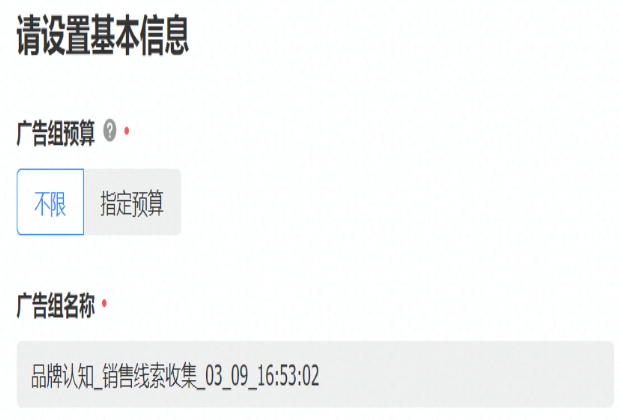 快手广告组预算