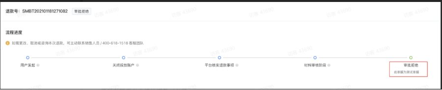 取消退款/审批拒绝