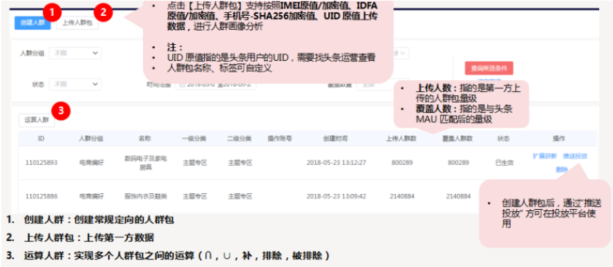 快手平台的人群管理介绍，DMO功能介绍