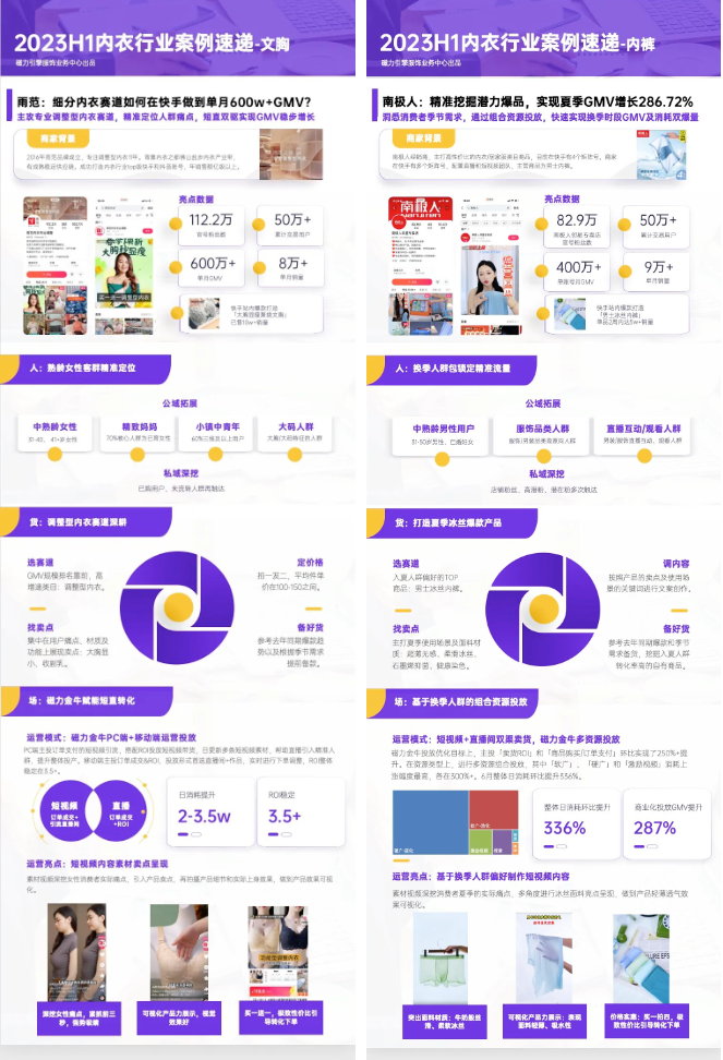 快手内衣商家案例速递 快手内衣商家案例速递