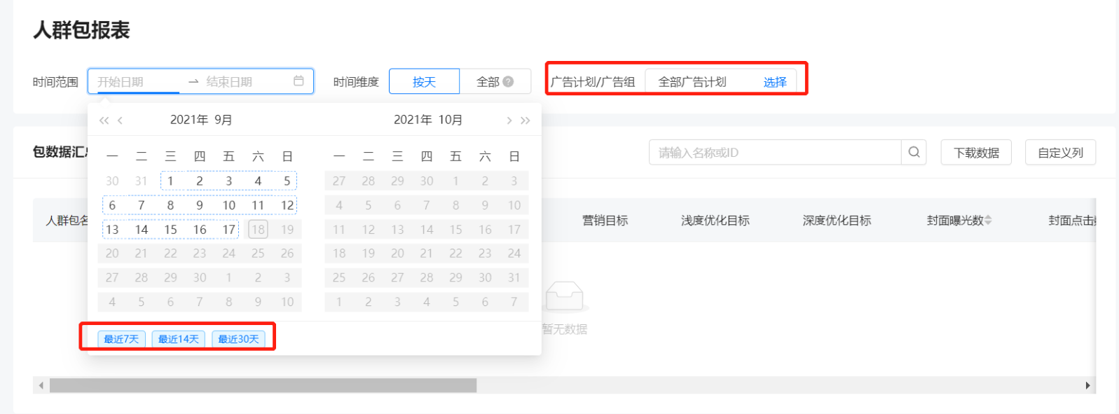 人群包报表描述图