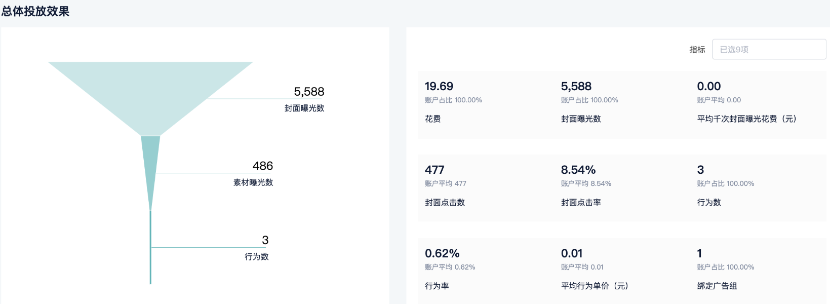 总体投放效果展示图