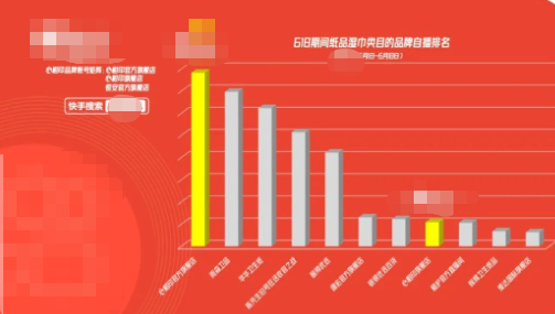 快手广告纸品湿巾类目的品牌排名