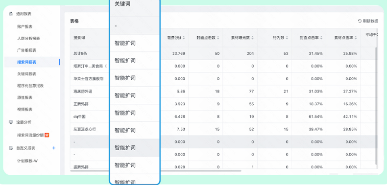 快手搜索广告报表支持快投数据 快手搜索广告报表支持快投数据