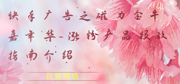 快手广告之磁力金牛嘉年华-涨粉产品投放指南介绍 快手广告之磁力金牛嘉年华-涨粉产品投放指南介绍