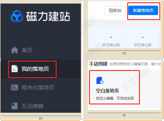 需要注意的是，在搭建落地页之前我们首先需要把要用到的素材提前保存好，并将图片进行编续，方便咱们广告主在搭建落地页时直接图片进行上传，在进入新建落地页之后广告主可以根据自己的需求自己创建属于自己的落地页，我们点击空白落地页就可以编辑啦，也可以使用落地页的模版进行修改，以下为自己创建落地页的步骤。    image.png  快手广告平台添加快手广告落地页