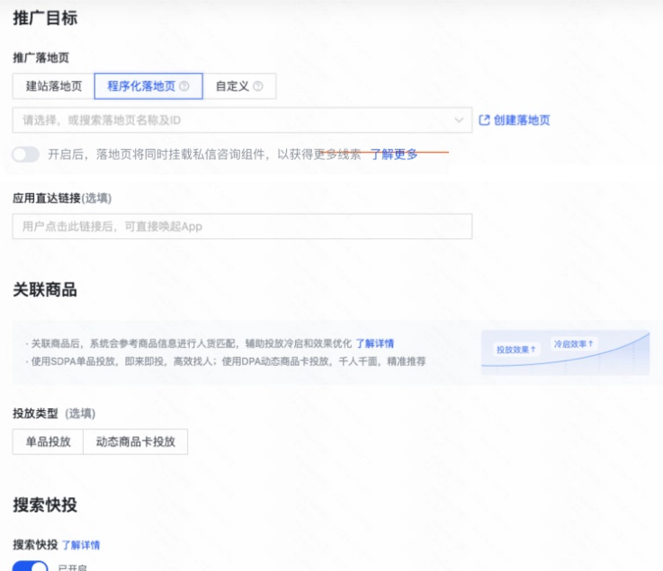 快手程序化落地页