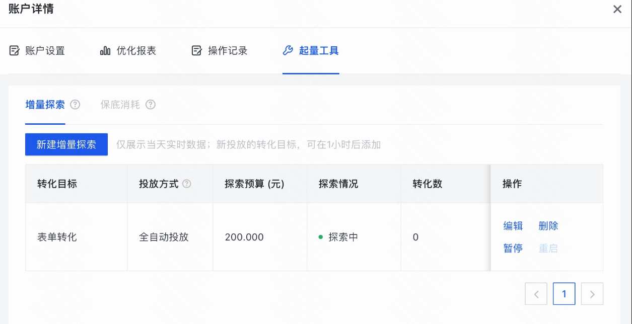 首页左侧「快手广告账户设置」→「起量工具」→编辑