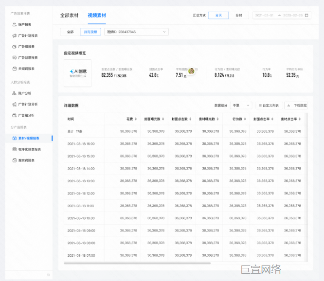 快手广告数据查看