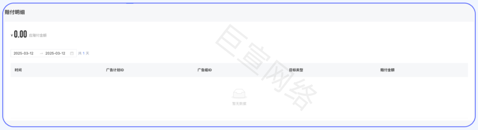 快手广告平台赔付明细