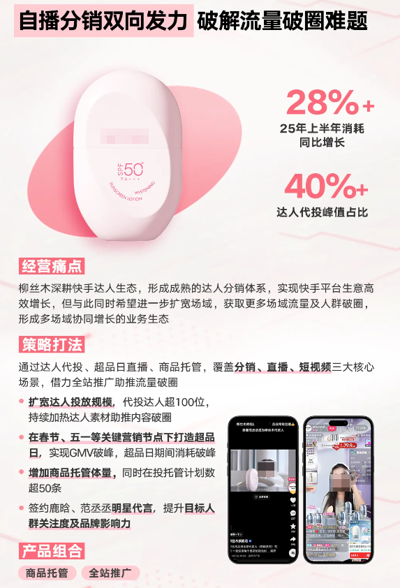 快手广告电商推广化妆品案例