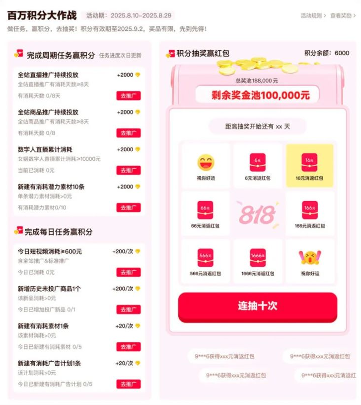 快手广告电商推广促期活跃