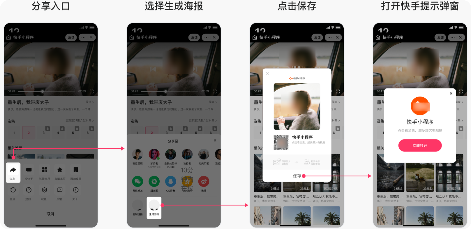 快手小程序站外分享