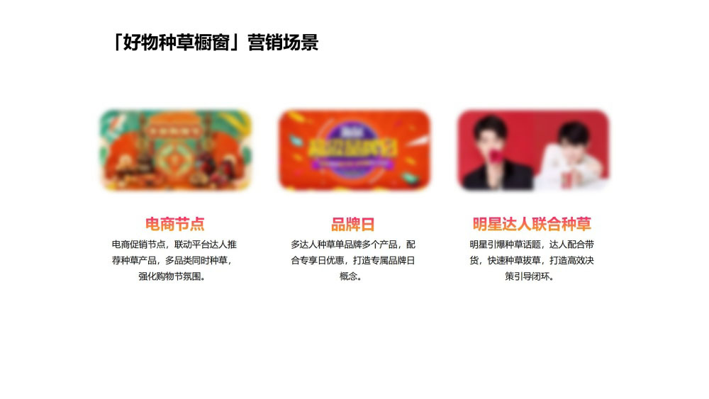 好物种草橱窗三大营销场景