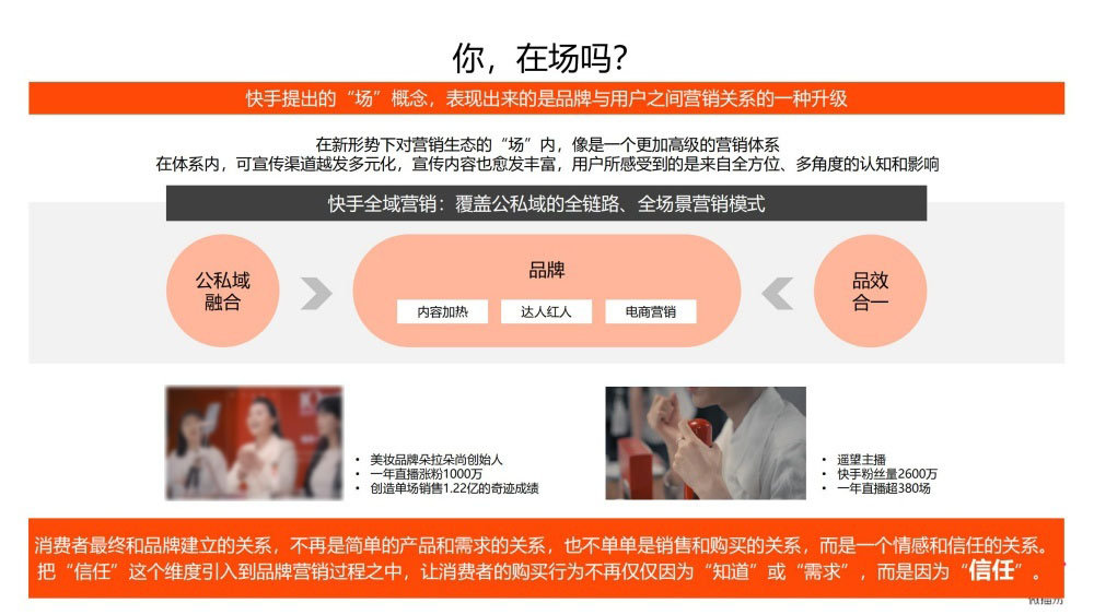 快手全域营销强调信任关系