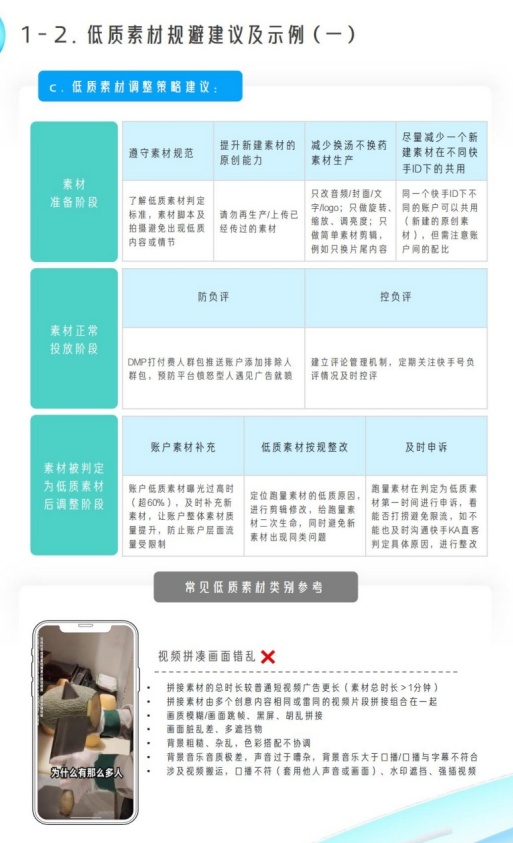 低质素材规避分阶段调整建议