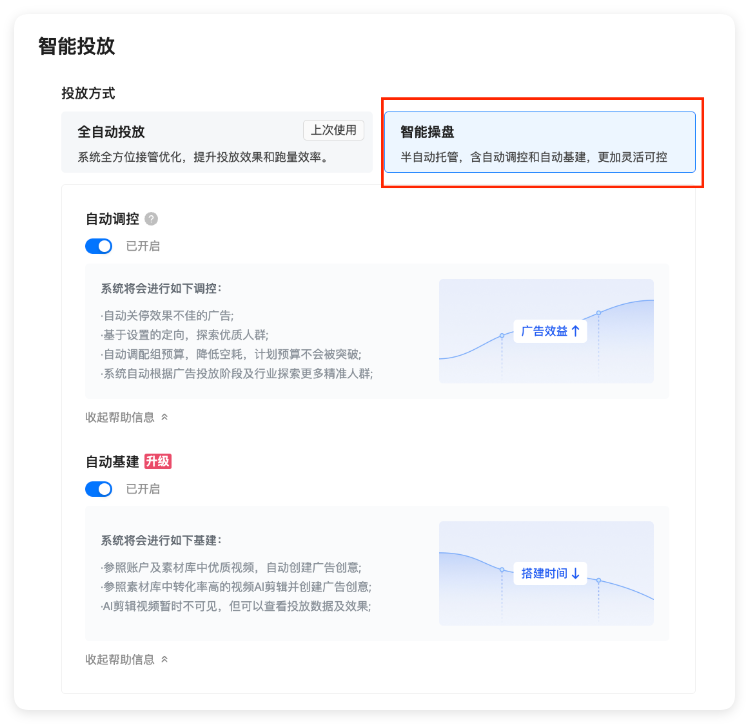 快手广告投放方式 - 智能投放