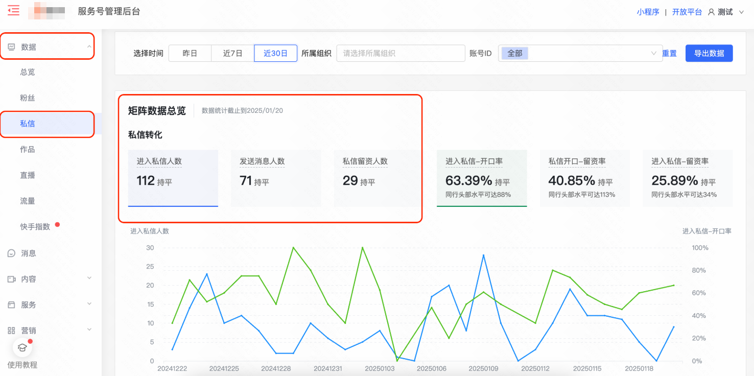 快手广告私信转化