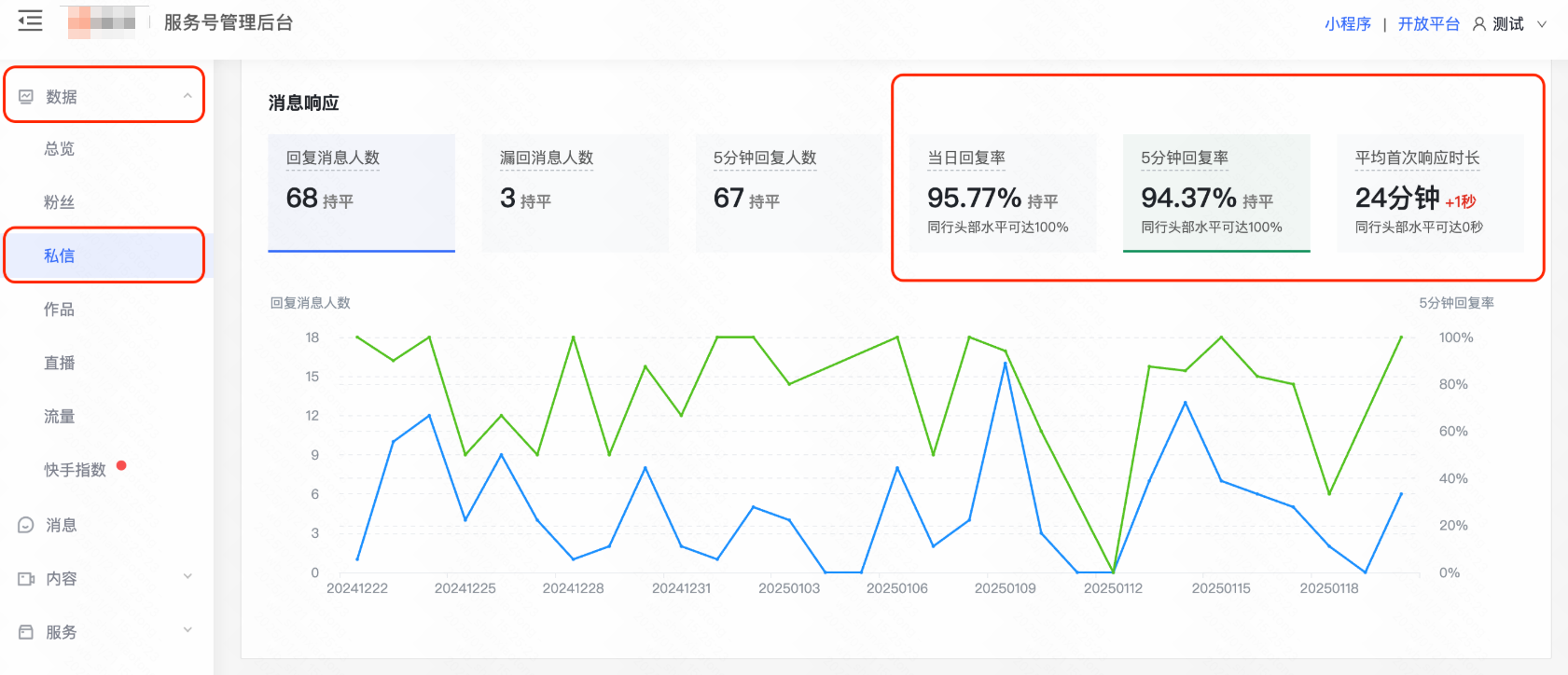 快手广告消息响应1