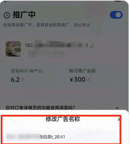 快手修改广告名称