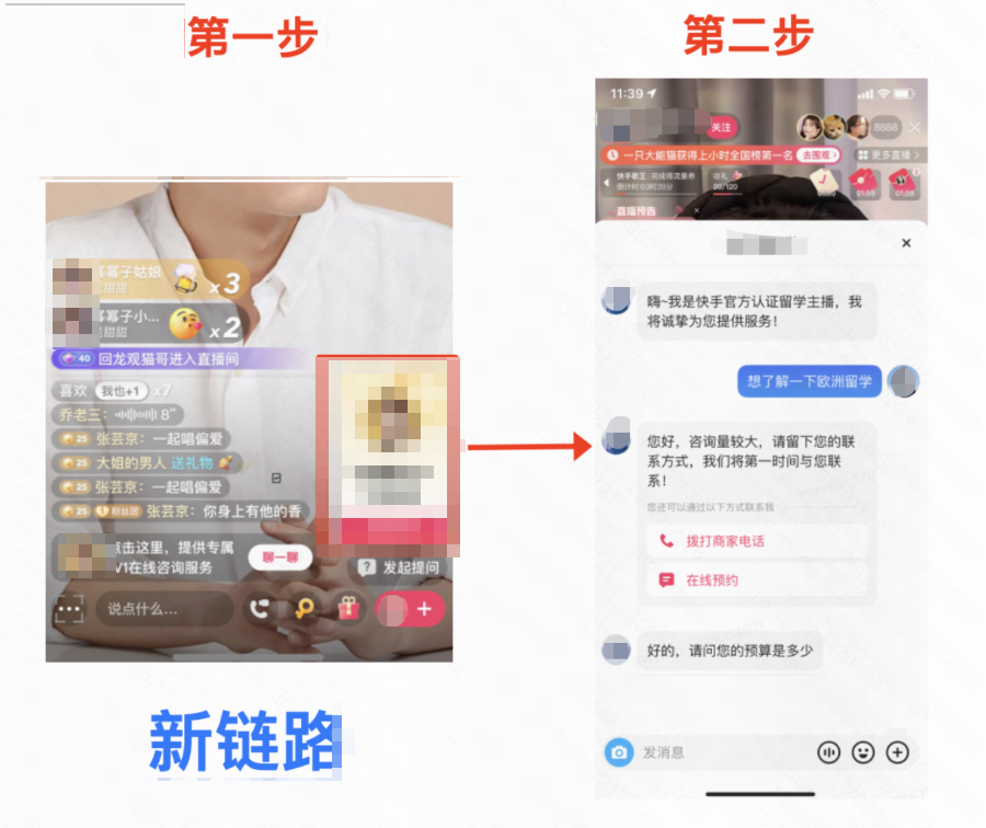 快手广告链路展示