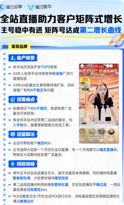 快手品牌广告直播案例-美妆行业