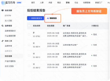 快手磁力引擎广告平台AI智能复盘入口1