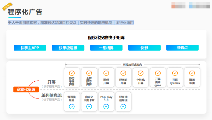 快手程序化广告介绍 快手程序化广告介绍