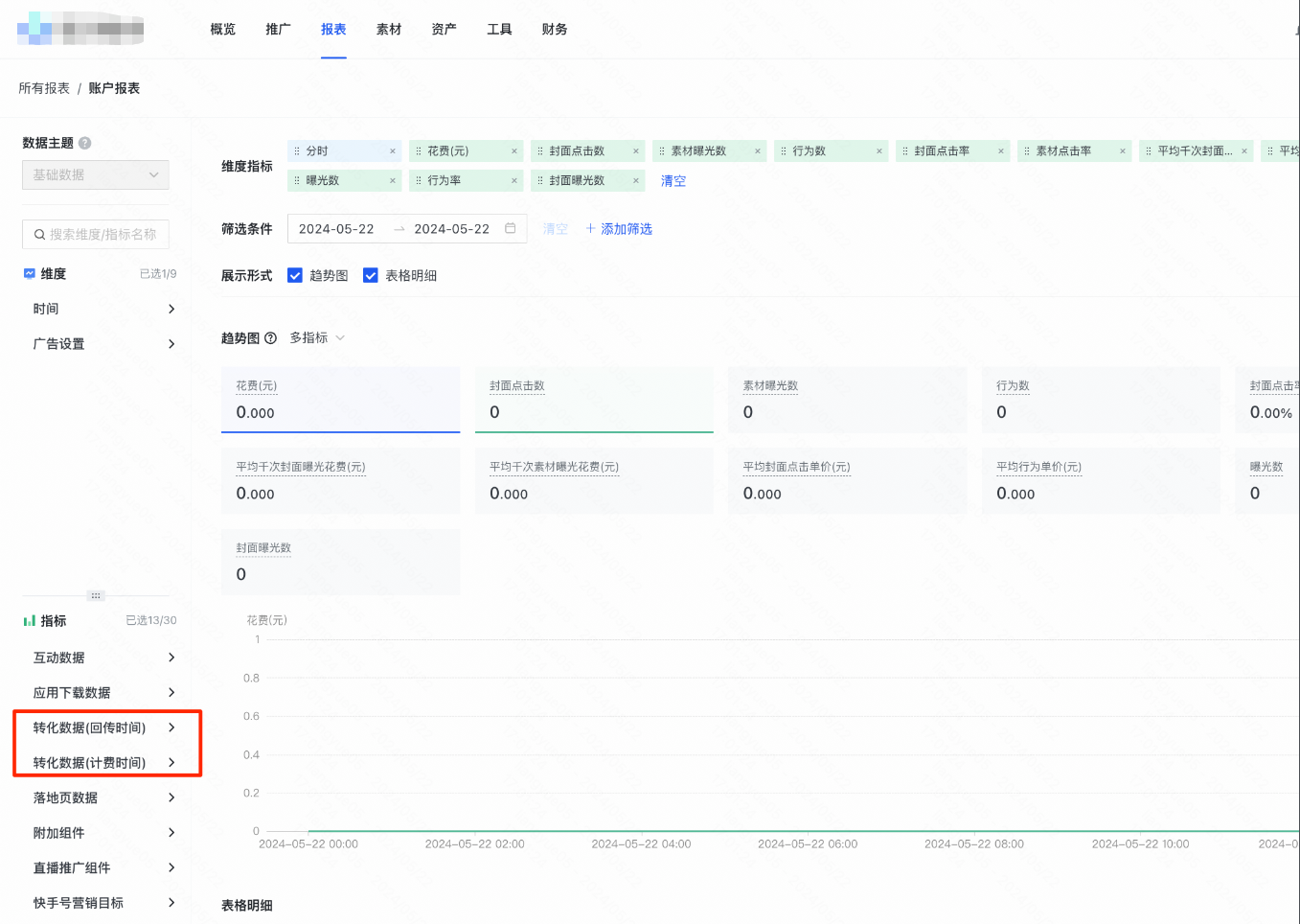 账户报表