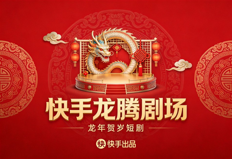 快手广告龙腾剧场与烟火中国年