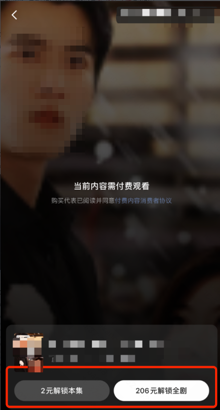 快手平台短剧付费面板默认样式