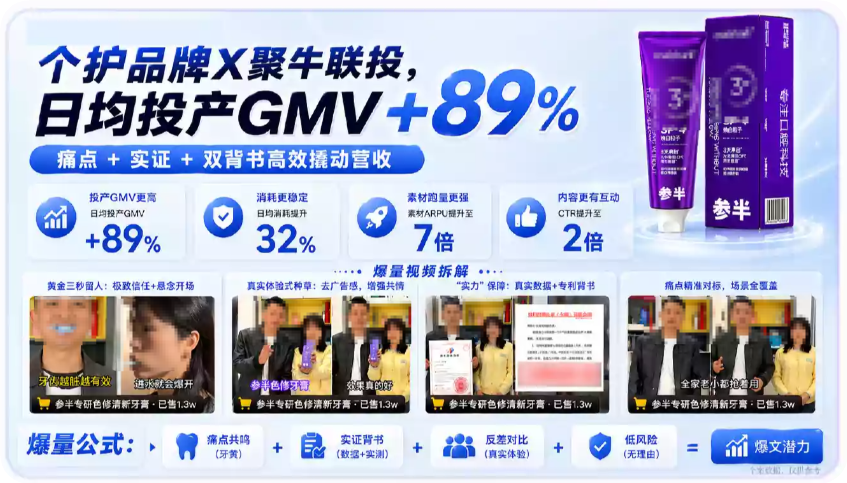 个护品牌-快手广告聚牛任务联投案例 个护品牌-快手广告聚牛任务联投案例