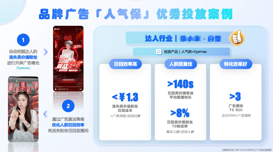 快手直播广告人气保优秀投放案例 快手直播广告人气保优秀投放案例