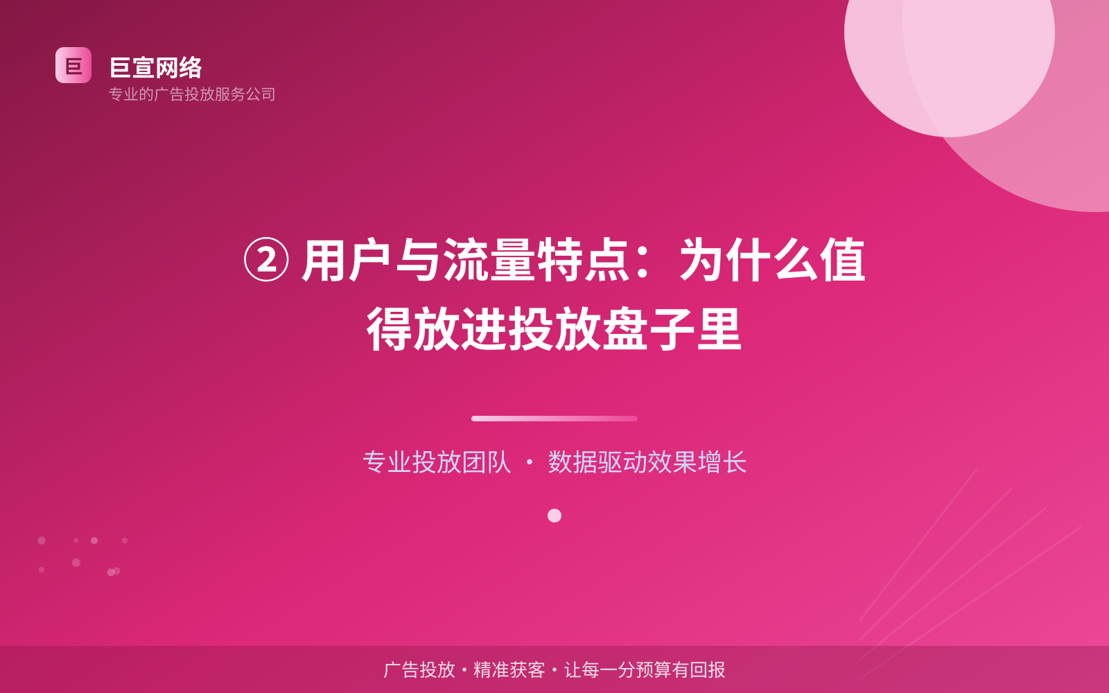 ② 用户与流量特点:为什么值得放进投放盘子里(服务内容介绍) ② 用户与流量特点:为什么值得放进投放盘子里(服务内容介绍)