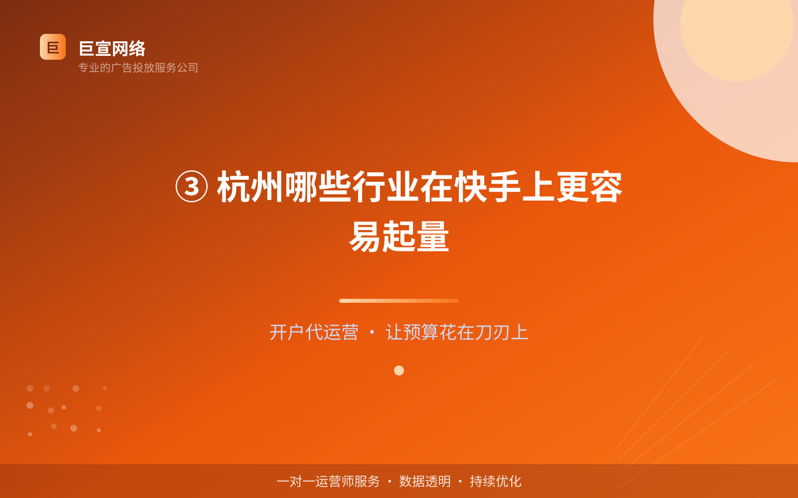 ③ 杭州哪些行业在快手上更容易起量(投放方式对比) ③ 杭州哪些行业在快手上更容易起量(投放方式对比)
