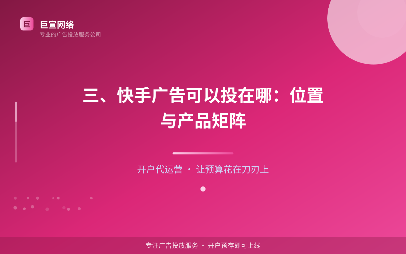 三、快手广告可以投在哪:位置与产品矩阵(效果数据维度) 三、快手广告可以投在哪:位置与产品矩阵(效果数据维度)