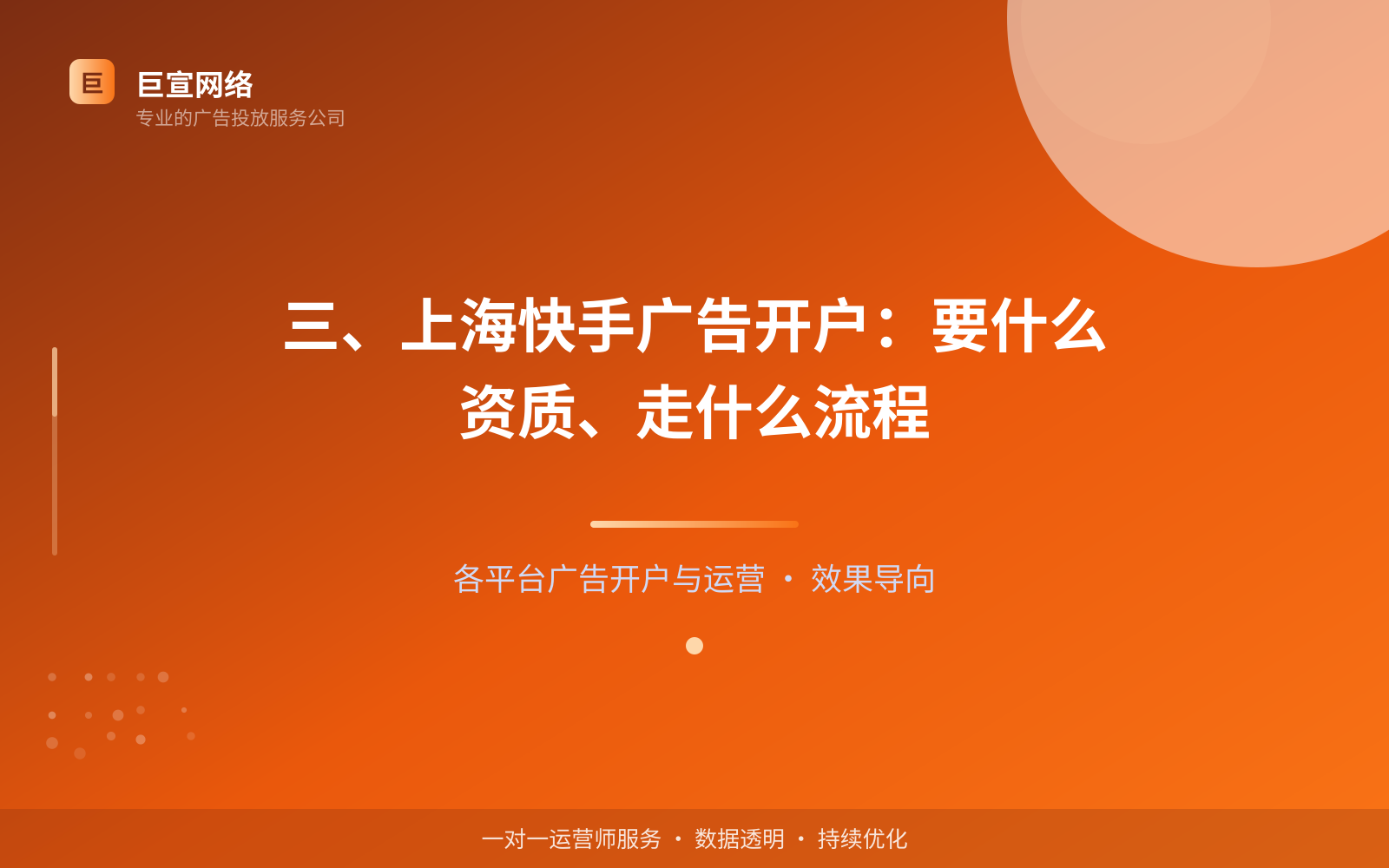 三、上海快手广告开户：要什么资质、走什么流程（服务内容介绍）